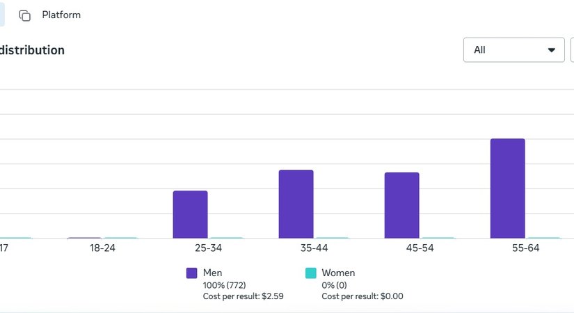 Audience age distribution report
