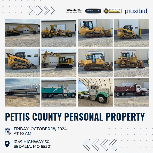 Pettis County personal property auction graphic
