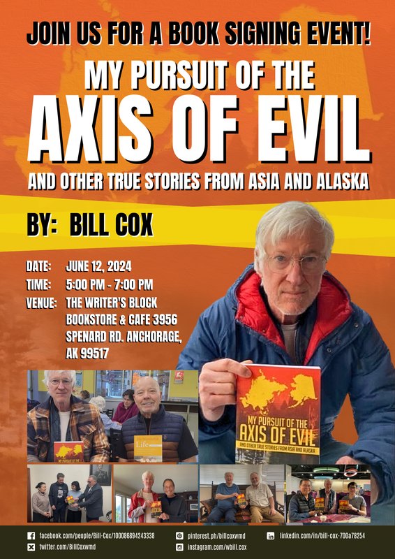 Axis of Evil author book-signing flyer