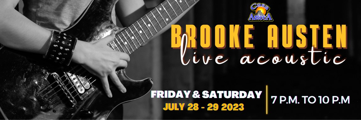 Brooke Austen live acoustic event banner